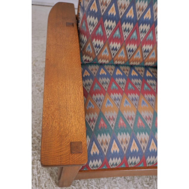 Wood Stickley Mission Oak Morris Chair & Ottoman For Sale - Image 7 of 18