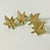 Rustic 1980s Vintage Boho Chic Adirondack Arts & Crafts Rustic Brass Maple Leaf Napkin Rings - Set of 4 For Sale - Image 3 of 16