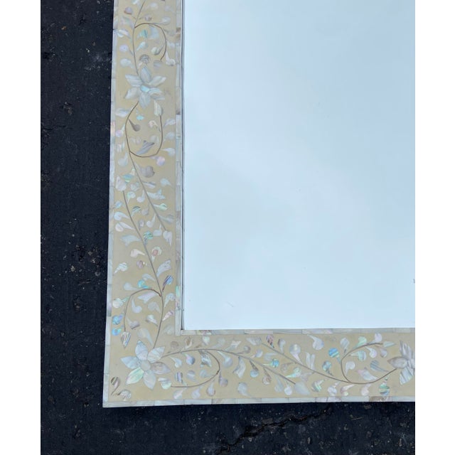 Vintage Mother of Pearl Inlay Mirror For Sale In Los Angeles - Image 6 of 11