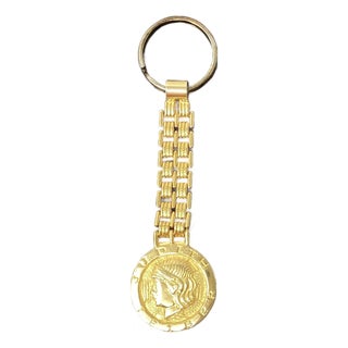 Mid 20th Century Judith Leiber Gold Plated Caesar Keychain or Bag Charm. For Sale