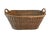 1960s French Wicker Market Basket Oval W/ Handles For Sale - Image 4 of 11