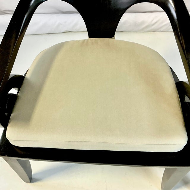 1980s Vintage Chinoiserie Asian Modern Curled Arms Spoon Side Chairs - A Pair, After Stanley Jay Friedman For Sale - Image 10 of 18
