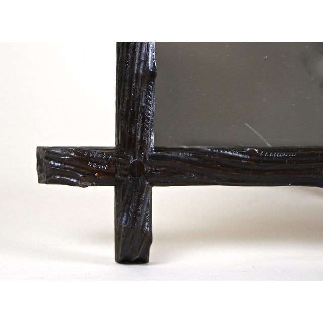 Black Forest Mirror with Oak Leaf Carvings, Austria, 1870s For Sale - Image 10 of 18