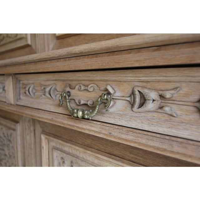 Large Late 19th Century Bleached Oak Cabinet For Sale - Image 15 of 18