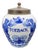 Mid-Century Dutch Hand-Painted Delft Blue Tobacco Jar with Brass Lid, Holland, 1960s For Sale