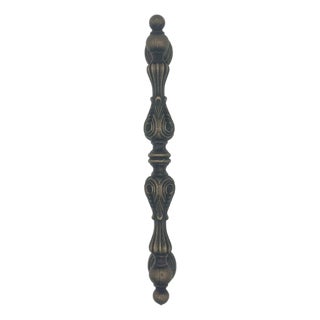 Hand-Forged Wrought Iron Door Pull (Gold Patina) Ornate Classical Entry Hardware For Sale