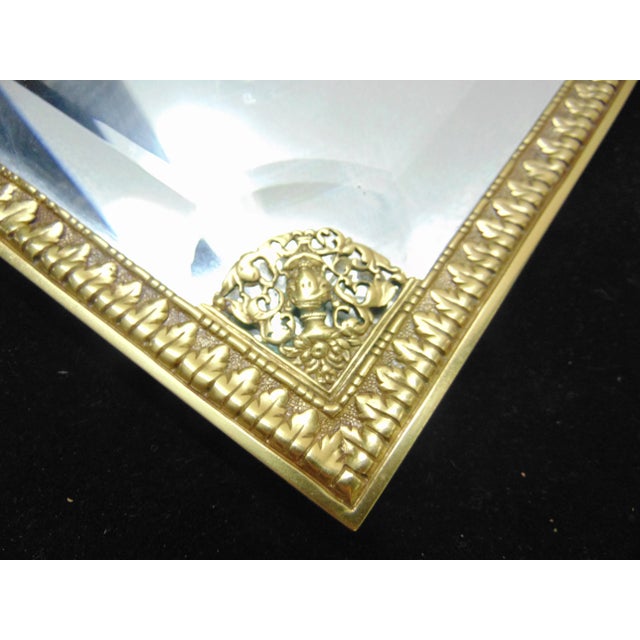 French Style Brass Beveled Glass Dresser Mirror For Sale In Philadelphia - Image 6 of 7