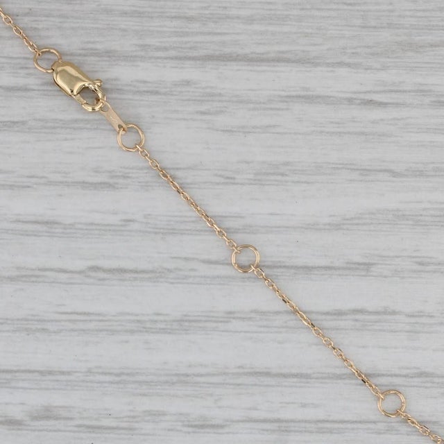 Modern 0.15ctw Diamond Butterfly Pendant Necklace 14k Gold Cable Chain 16" 17" 18" For Sale - Image 3 of 6