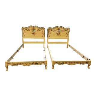Antique Twin Bed Frames by John Widdicomb- a Pair For Sale