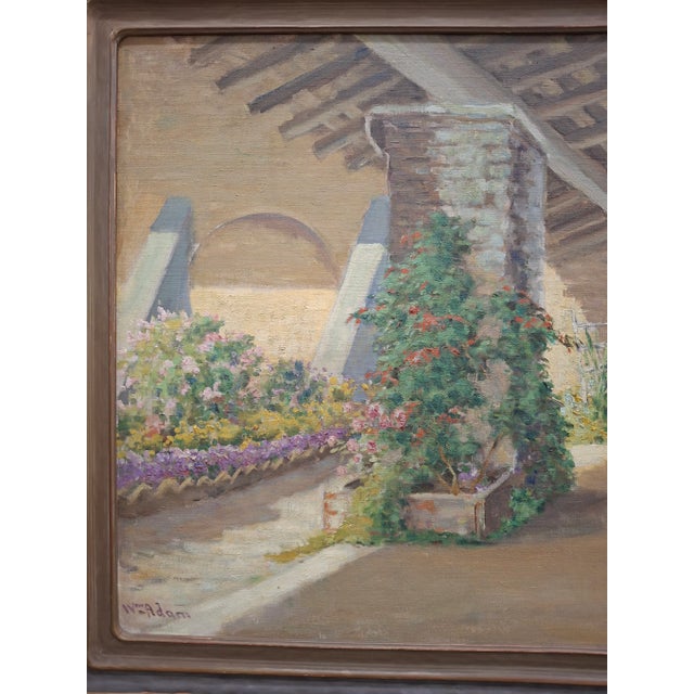 Late 20th Century William Adam (1846-1931) Beautiful Courtyard / Patio Painting For Sale - Image 5 of 9