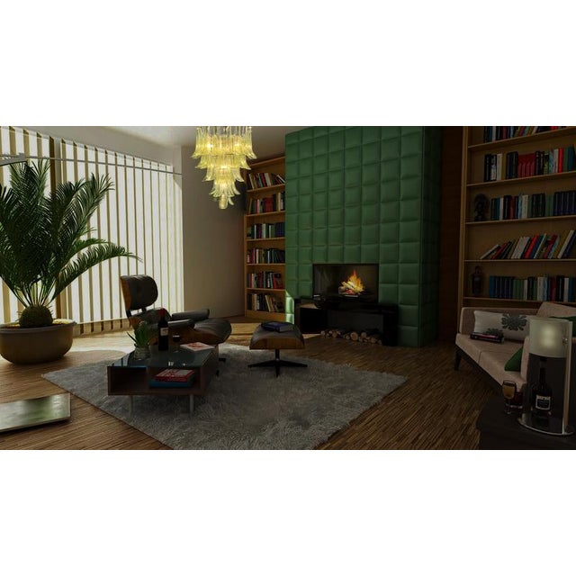 Nickel and Green Murano Glass Chandeliers, 1990s, Set of 2 For Sale - Image 10 of 16