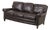 Hancock & Moore 3 Seat Leather Loveseat Sofa For Sale
