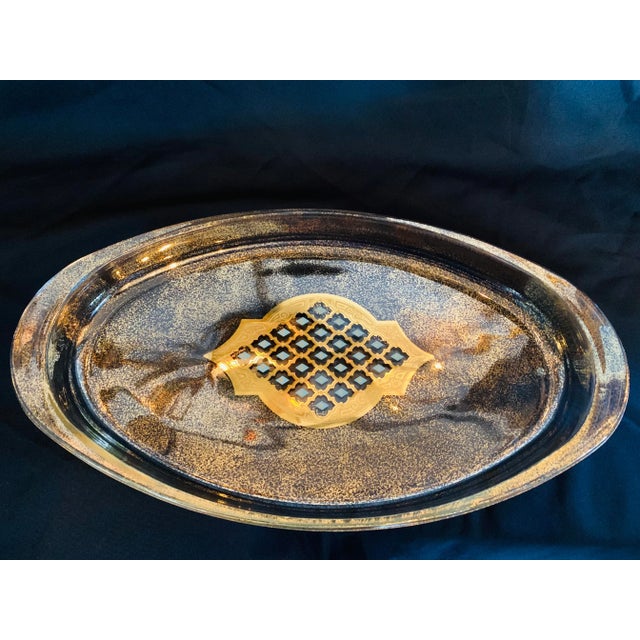 Glass Vintage Culver Ltd. "Valenica" Pattern Pyrex Server/Platter For Sale - Image 7 of 13