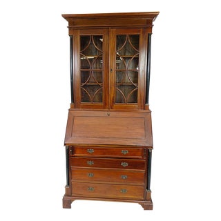 Mid 20th Century Secretariat desk with hutch cabinets For Sale