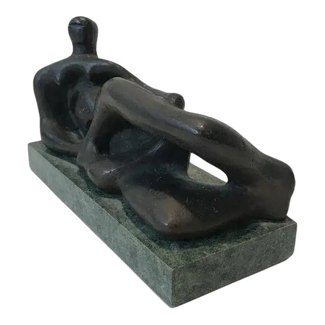 Henry Moore Reclining Cast Figure by Detroit Institute of Arts- Signed For Sale