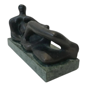 Henry Moore Reclining Cast Figure by Detroit Institute of Arts- Signed