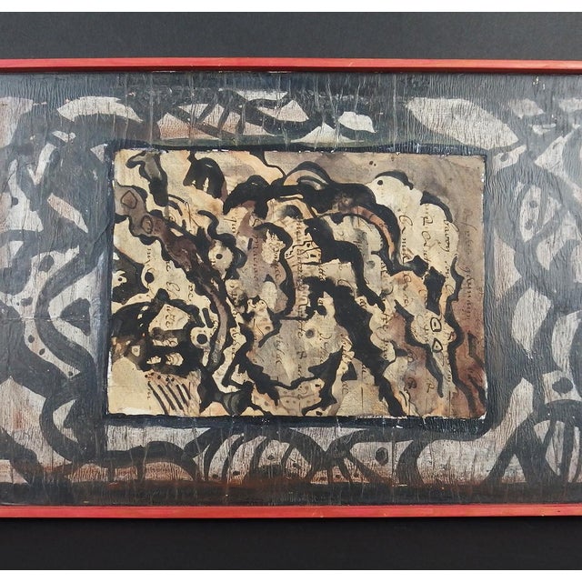 Painting titled "Pierrot Lunaire No. 4," subtitled in German: "Eine blasse wäscherin," dated 1984. Mixed media: painting...