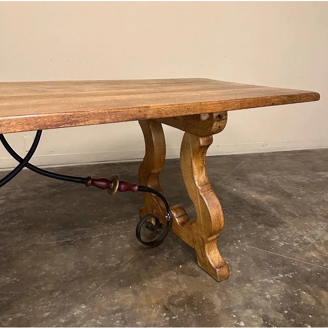 Antique Spanish Oak Dining Table For Sale - Image 10 of 12
