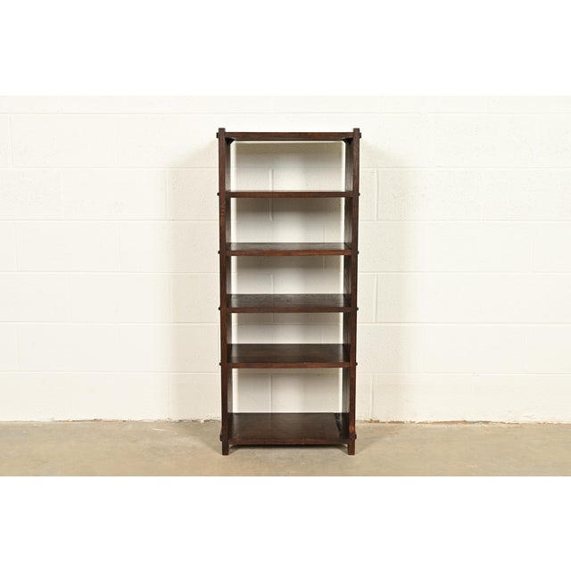 Stickley Brothers Style Antique Mission Oak Arts & Crafts Bookcase or Magazine Rack, Circa 1910 For Sale - Image 11 of 12