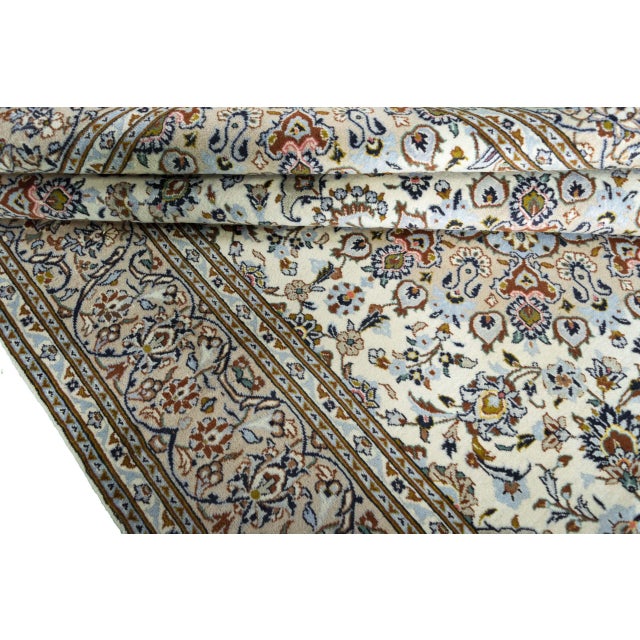 Middle Eastern Hand-Knotted Kashan Cork Rug For Sale - Image 10 of 13