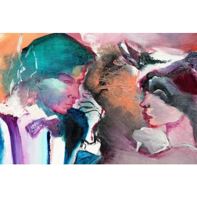 1980s Figural Abstract by Lenore Bloom For Sale - Image 5 of 8