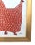 An original whimsical folk art painting by artist Ruth Arenz, featuring a stylized red hen/chicken/rooster with white...