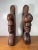 Wood Vintage African Hand Carved Wood Couple Bust Bookends Tribal Folk Art 12" For Sale - Image 7 of 15
