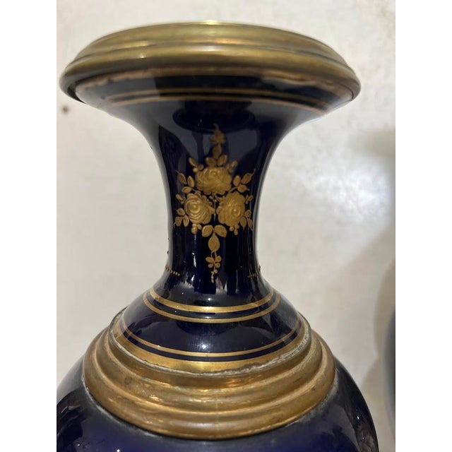 Louis XVI Style Fine Earthenware Vases, Set of 2 For Sale - Image 9 of 18