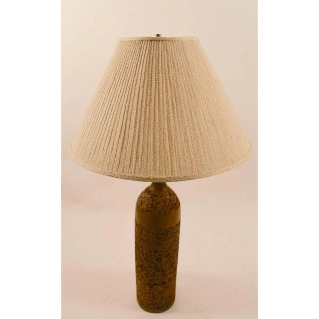 Bottle Form Cork and Wood Table Lamp For Sale - Image 4 of 8