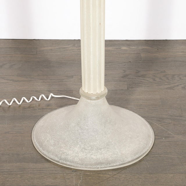 Documented Mid-Century Modern Hand-Blown Scavo Glass Torchiere by Karl Springer For Sale In New York - Image 6 of 15