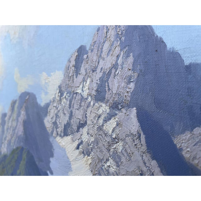 Paul Schuler, Croda Rossa d'Ampezzo, 1920s, Oil Painting on Canvas, Framed For Sale - Image 11 of 18