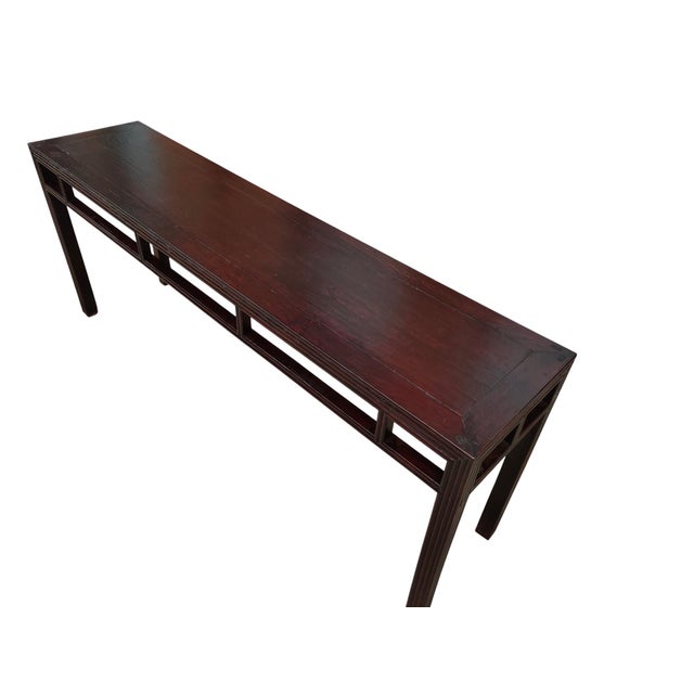 19th Century Chinese 88" Long Console Table For Sale - Image 4 of 5