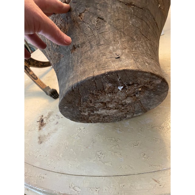 Brown Early 19th Century Primitive Tribal Ceremonial or Feasting Bowl For Sale - Image 8 of 9