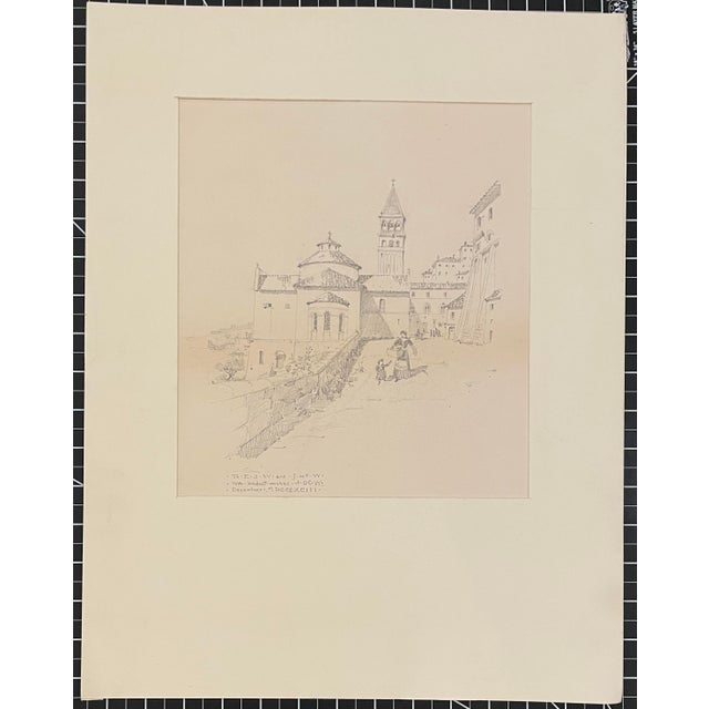 Late 19th Century 1893 European Architectural Drawing For Sale - Image 5 of 5