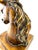A handsome pair of vintage horse head bookends featuring beautifully sculpted equine profiles with flowing manes and a...