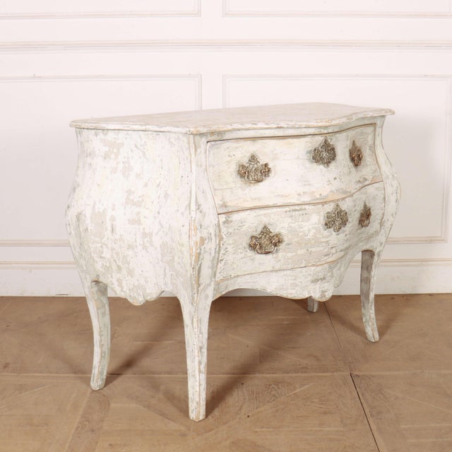 French Painted Two Drawer Commode, 1890s For Sale - Image 4 of 12