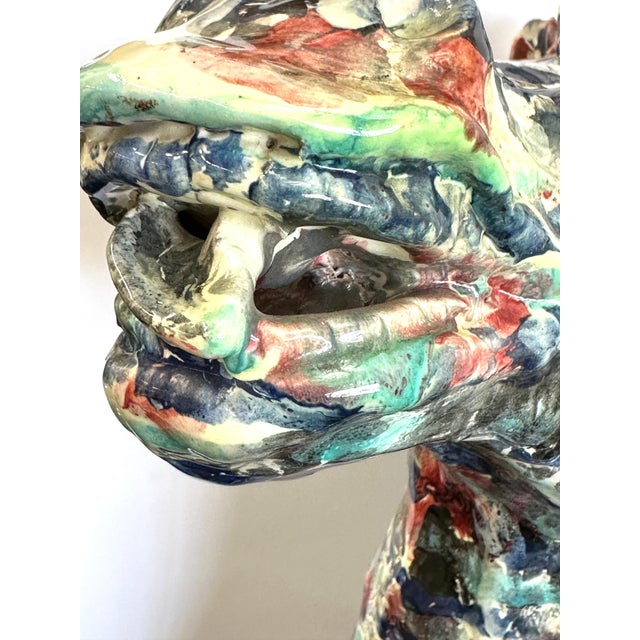 Monumental Ceramiche Guerrieri Murano Venezia Pottery Horse For Sale - Image 4 of 12