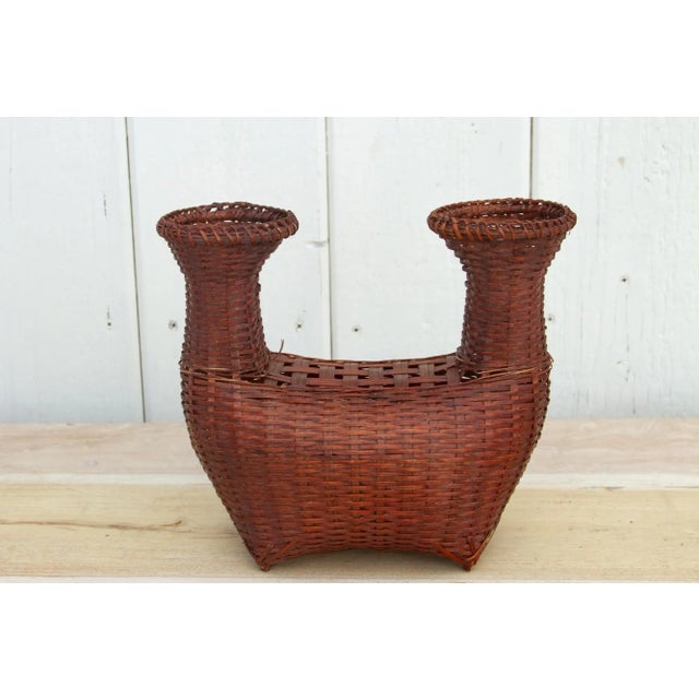 Vintage Asian Boat Shaped Basket For Sale In Los Angeles - Image 6 of 8