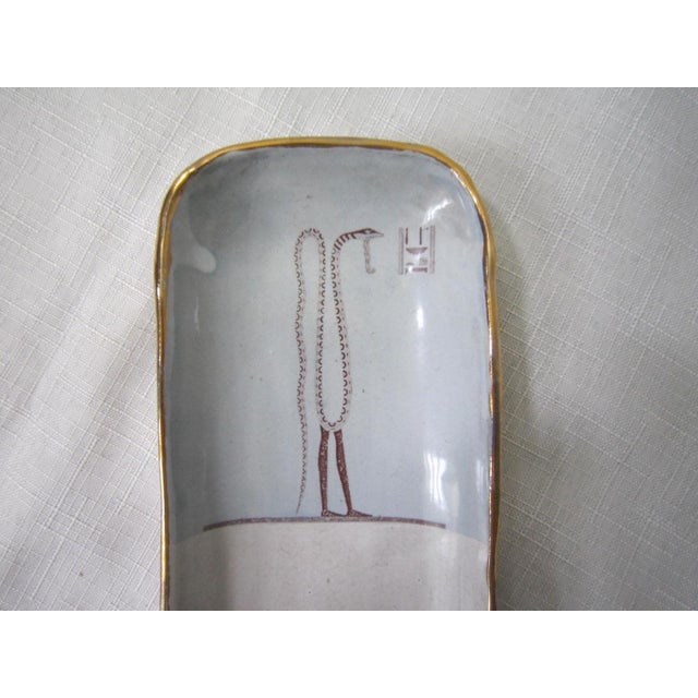 Vintage Signed Art Pottery Pin Tray For Sale - Image 4 of 4