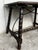 Wood 19th Spanish Side Table With Cared Turned Legs and Wood Stretcher For Sale - Image 7 of 9