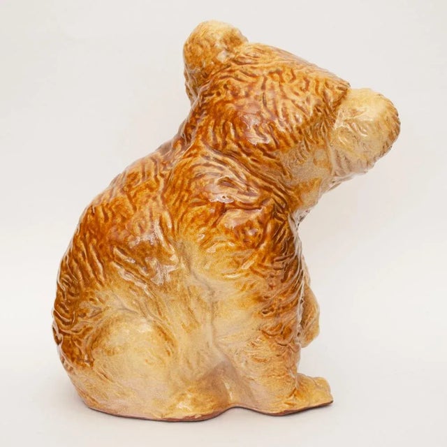 1950s 1950s Italian Majolica Large Koala Bear Figurine For Sale - Image 5 of 13
