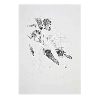 Sigfrido Oliva, At the Beach, 1986, Etching For Sale