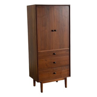 1960s Walnut Gentleman’s Chest by Glenn of California For Sale