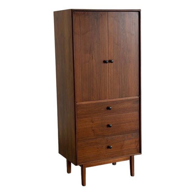 1960s Walnut Gentleman’s Chest by Glenn of California For Sale