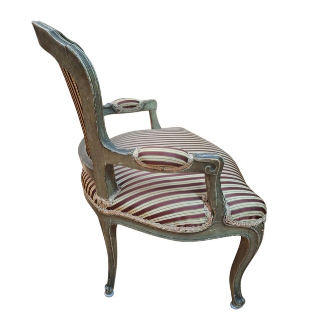 Late 18th Century Pair of Late 18th-Early 19th C. Louis XV Style Child's Fauteuils For Sale - Image 5 of 15