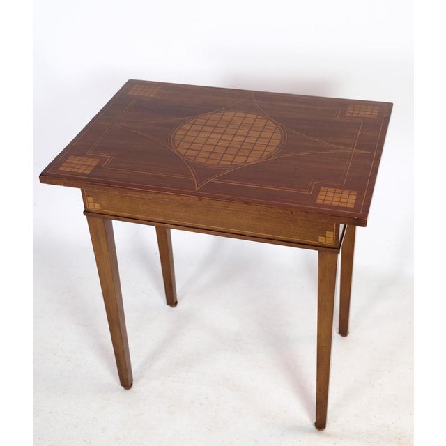 Side Table in Mahogany & Walnut Marquetry, 1920s For Sale - Image 6 of 9
