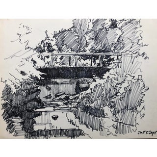 1950s Norman Kent Landscape Drawing For Sale