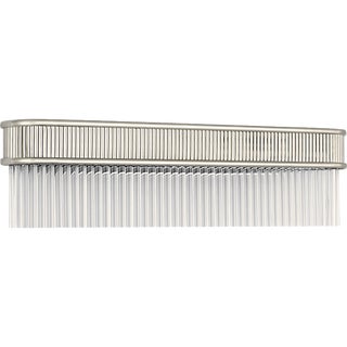 Marie Flanigan for Visual Comfort Signature Menil 24" Linear Sconce in Polished Nickel with Crystal Rods For Sale