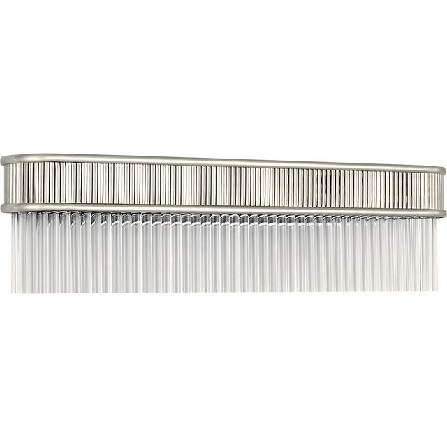 Marie Flanigan for Visual Comfort Signature Menil 24" Linear Sconce in Polished Nickel with Crystal Rods For Sale