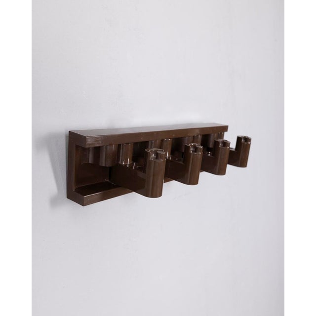 Mid-Century Modern Minivip Wall Coat Rack by Benanti and Brunori for Velca Legano, Italy, 1970s For Sale - Image 3 of 10